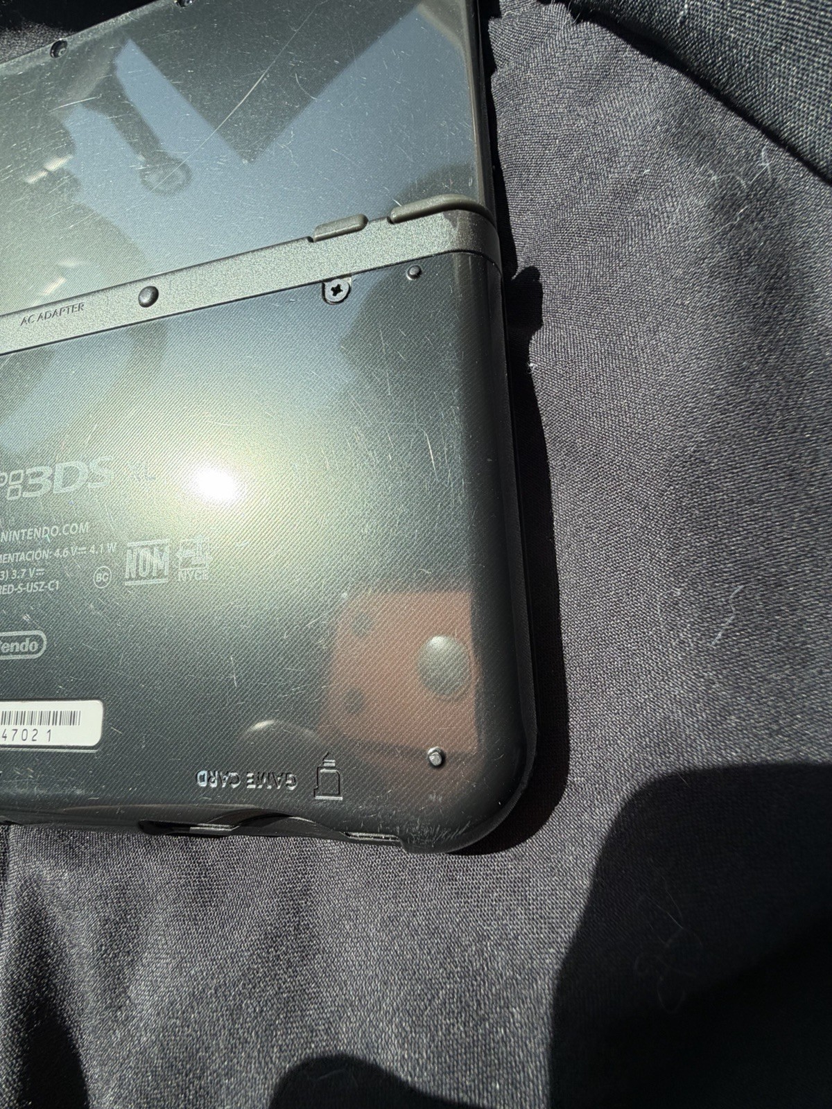 New Nintendo 3DS XL Gray Black Console Tested READ DESCRIPTION TOP SCREEN BROKEN