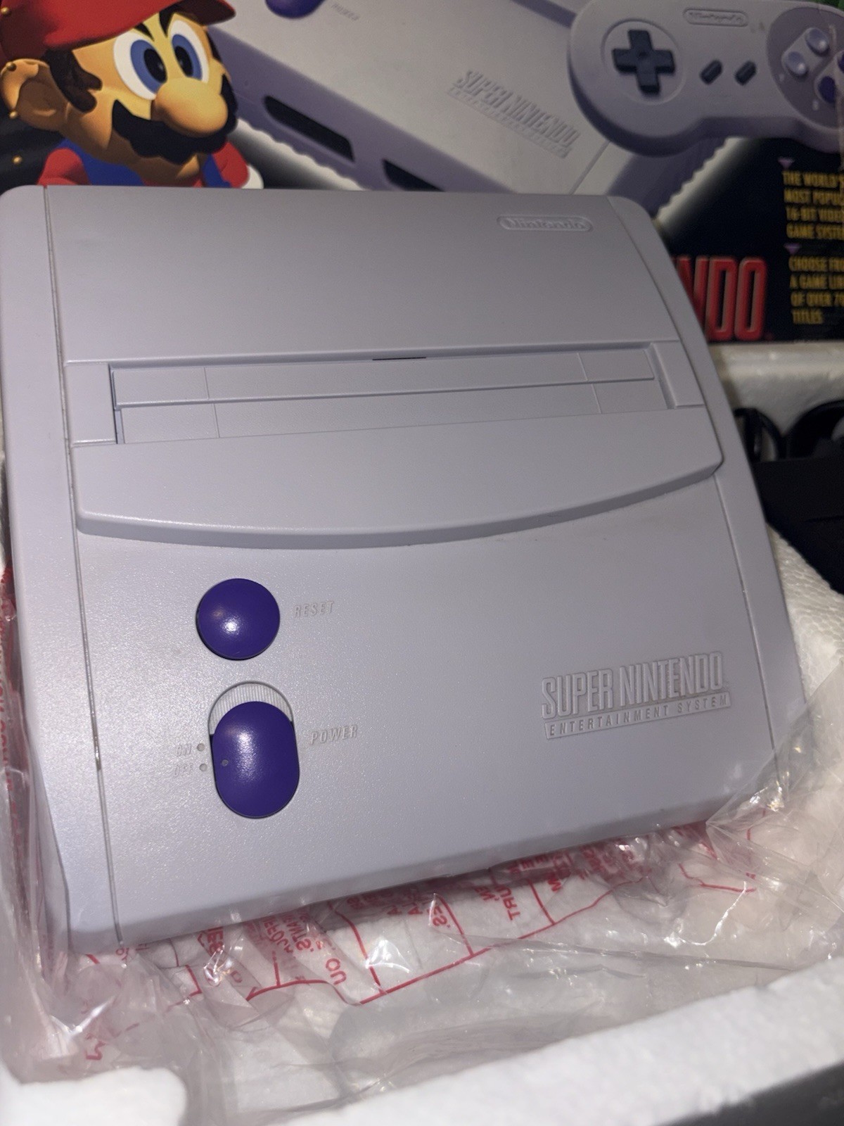 Super Nintendo (SNES) Jr. with extras CIB Clean!! With Game And 2nd Controller