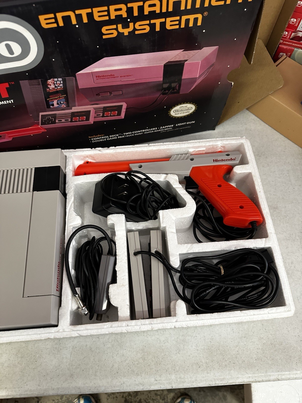 Nintendo NES Action Set Console – Complete In Box – Tested – Authentic – Clean!