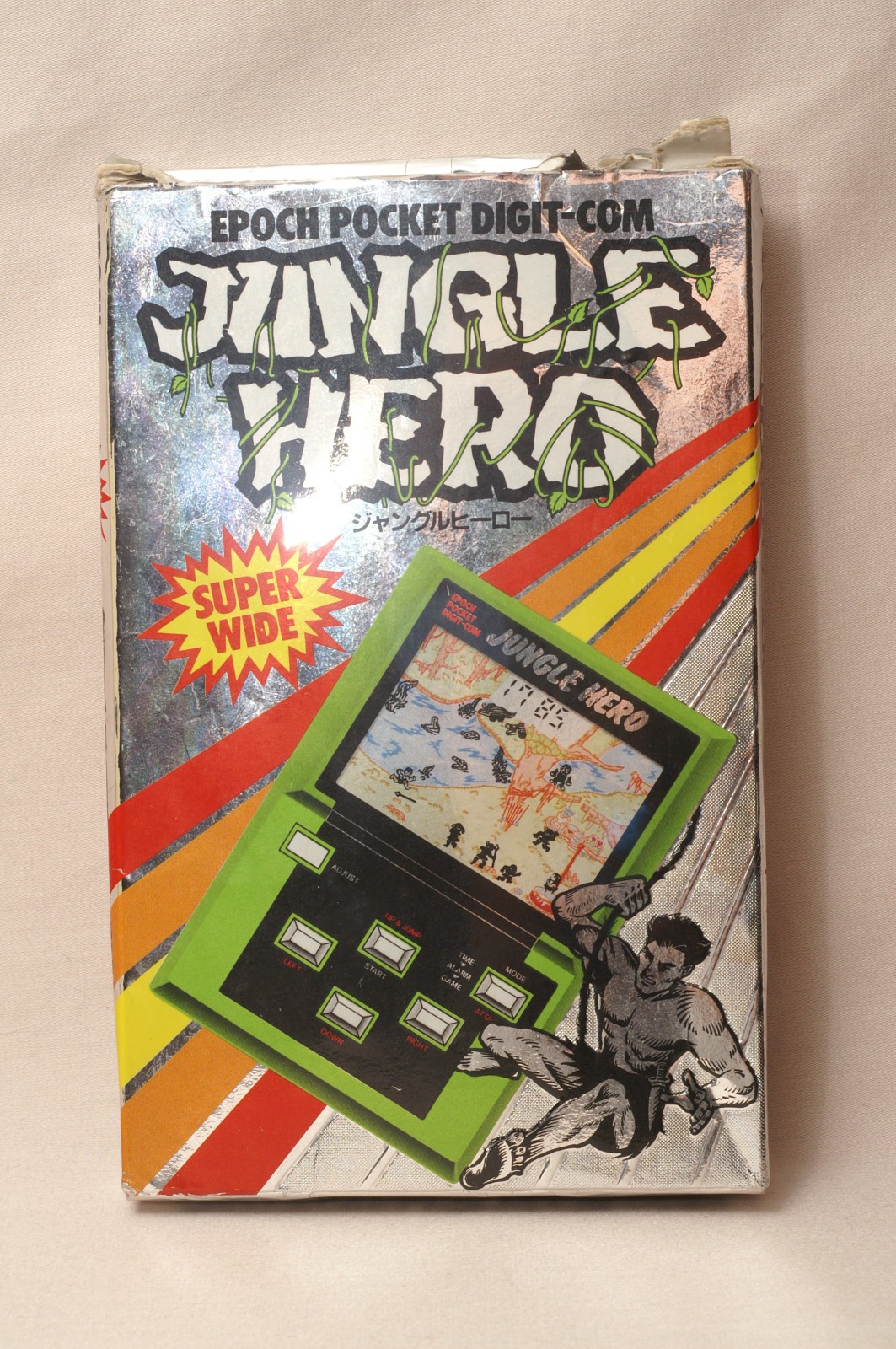 Vintage 1983 JUNGLE HERO Epoch Handheld LCD Video Game TESTED Clean with Box