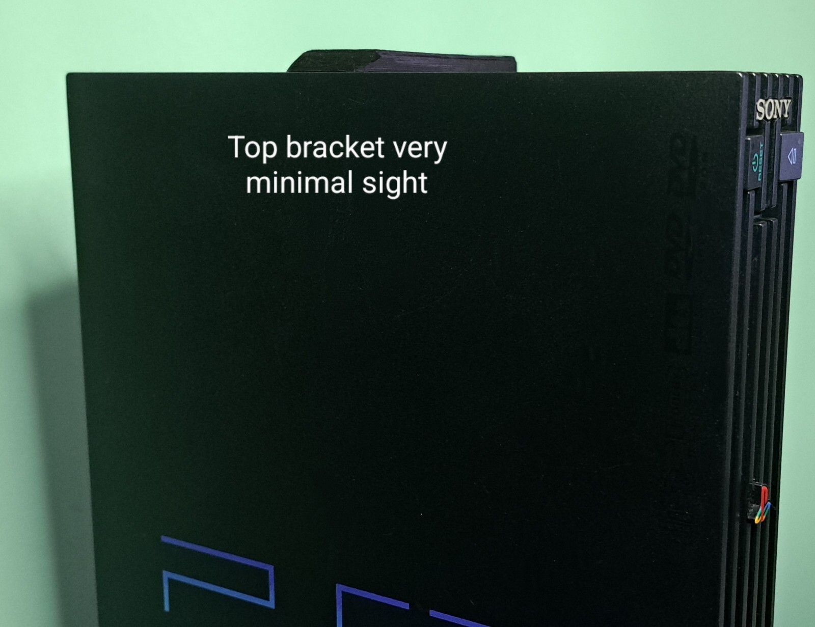 Sony PlayStation 2 PS2 Fat Phat Stealth Wall Mount BLACK *Made in the USA*