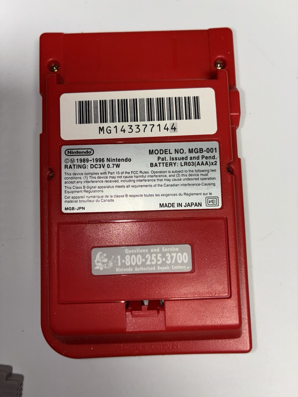 Nintendo Game Boy Pocket – Red