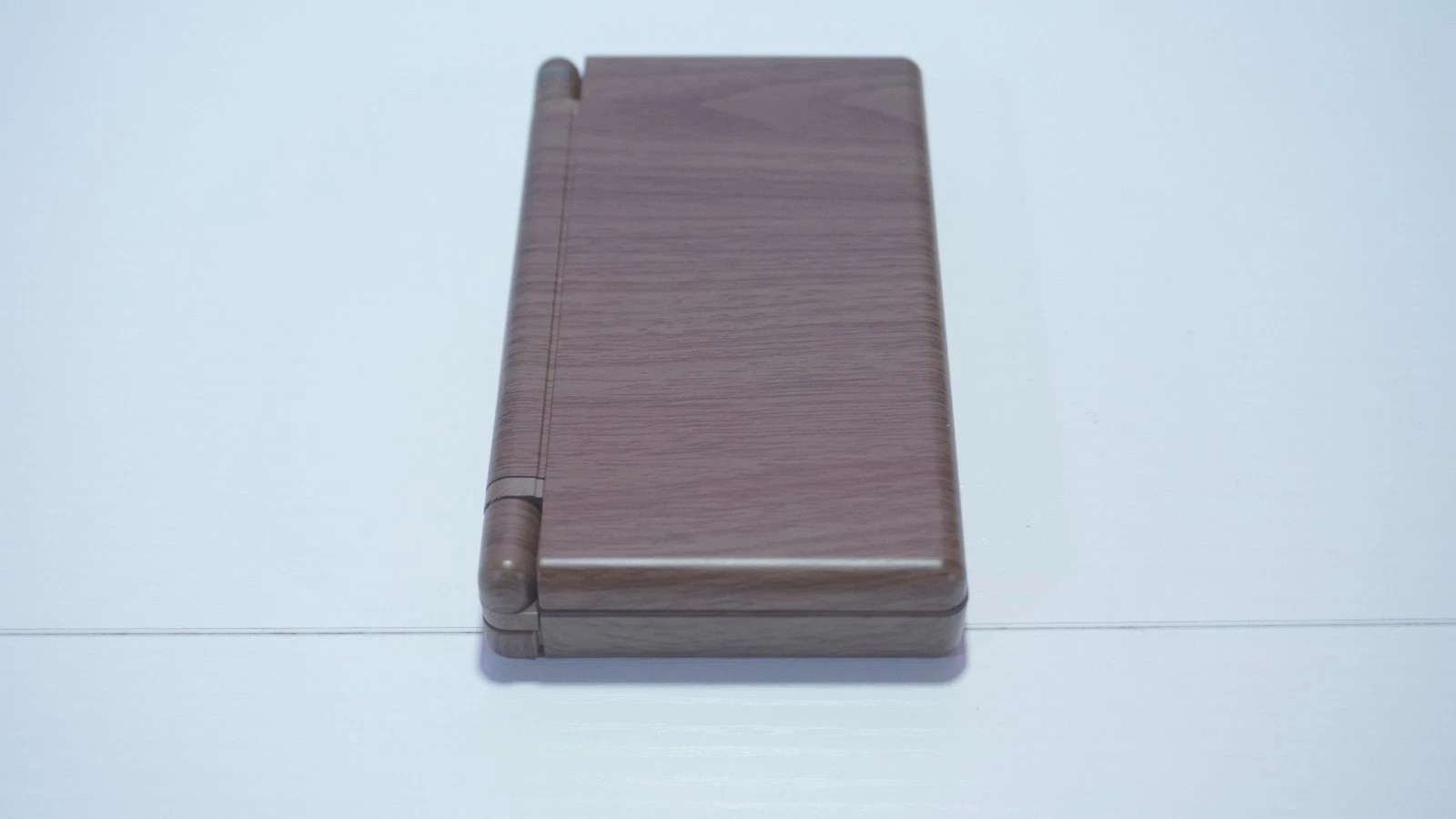 Nintendo DS Lite Brown Wood Grain Handheld Game System with Charger & Stylus Pen
