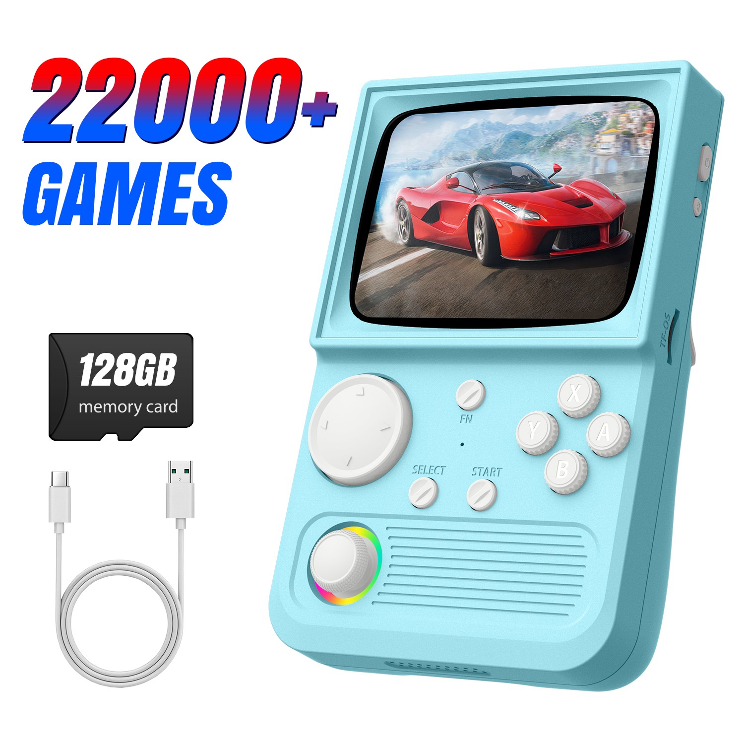 Retro TV Handheld Game Console 3.5» IPS Screen 22000