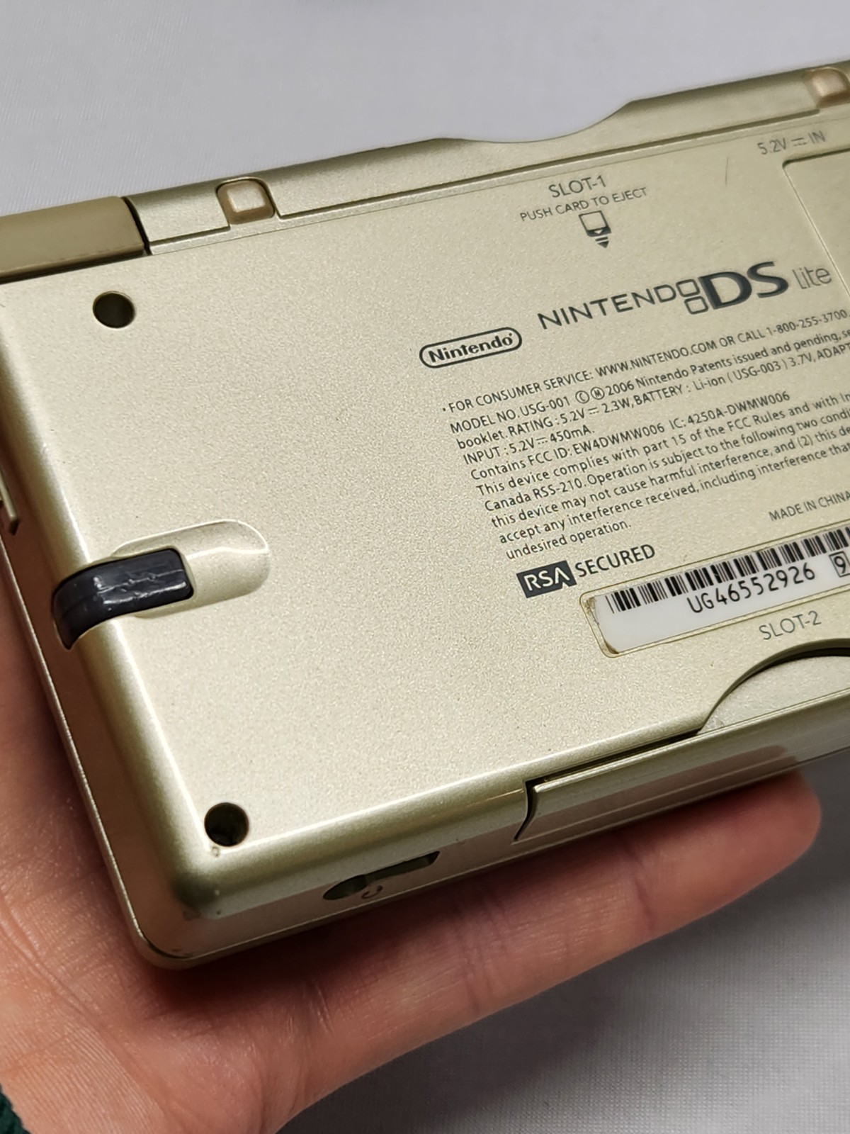Nintendo DS Lite Gold Zelda Edition Handheld Console w/ Triforce Logo