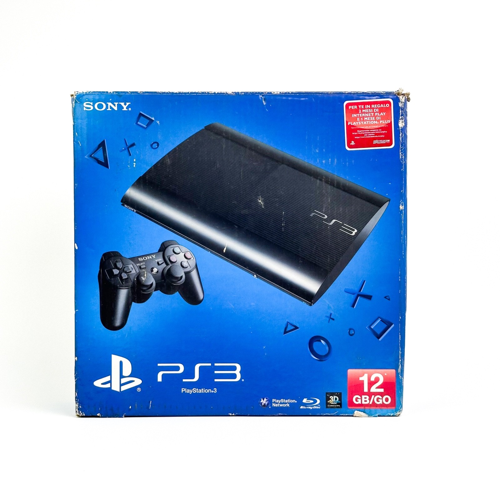 PS3 Super Slim 12GB Console + Original Controller Complete Boxed Box