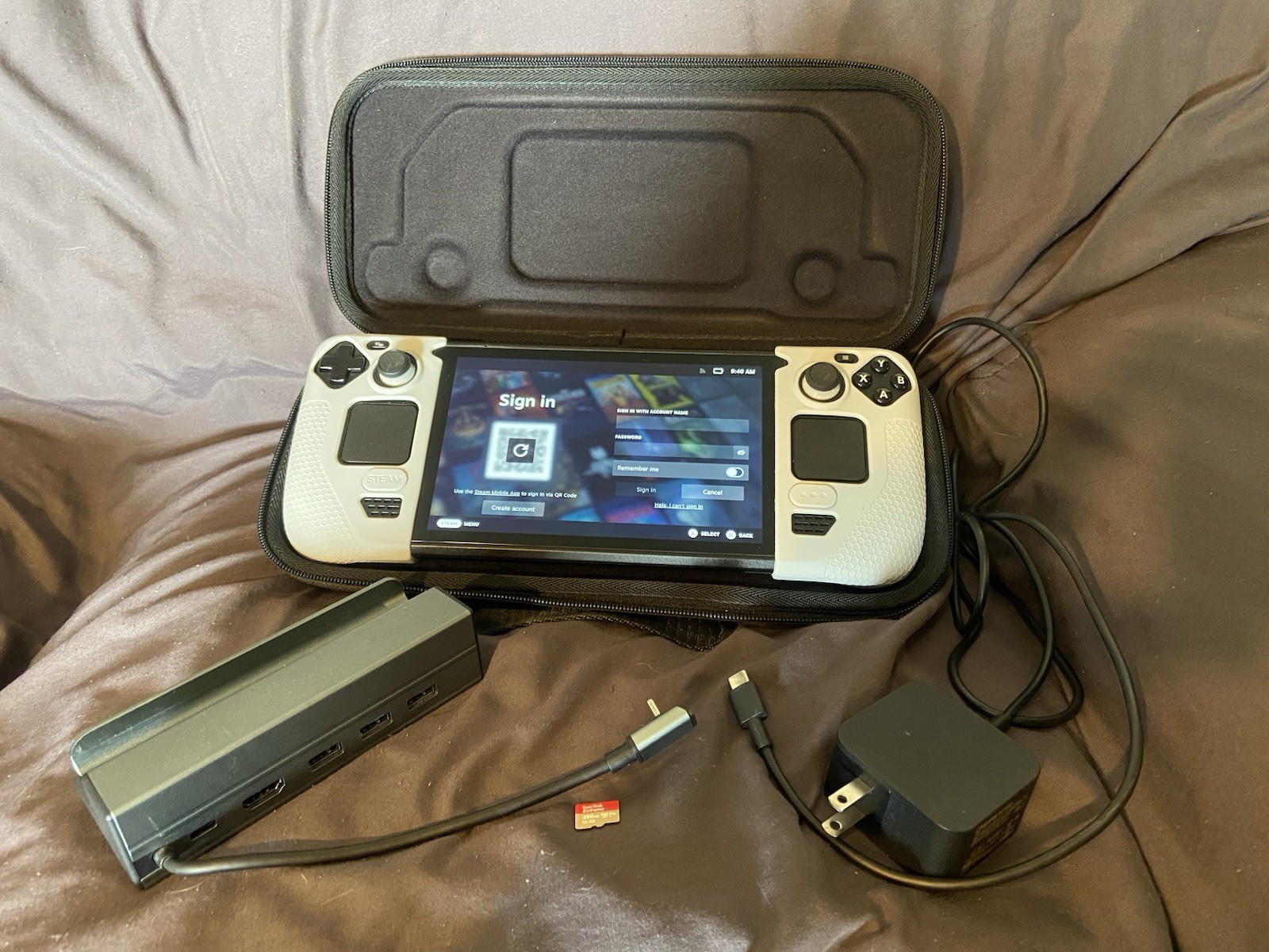 Valve Steam Deck lcd 256GB Handheld Console w/ accessories