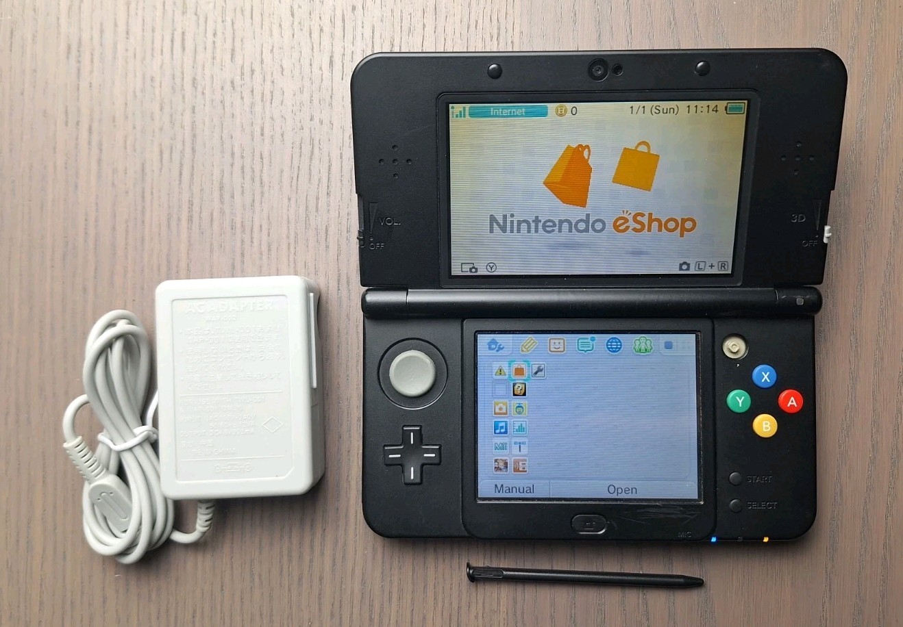 Nintendo New 3DS Black | Charger + 32GB SD Card | Region Free | USA TESTED