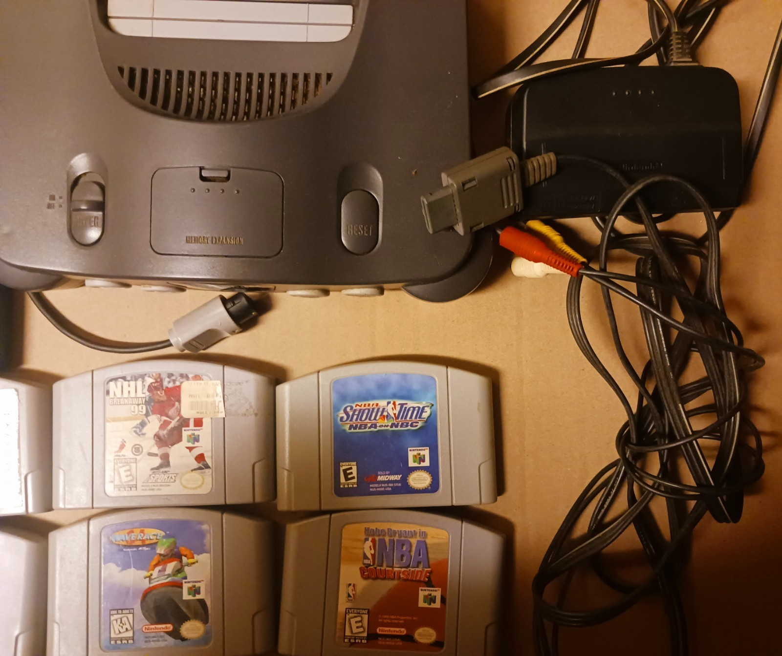 N64 Console Controller Memory Card 7 Games Wave Race Star Wars