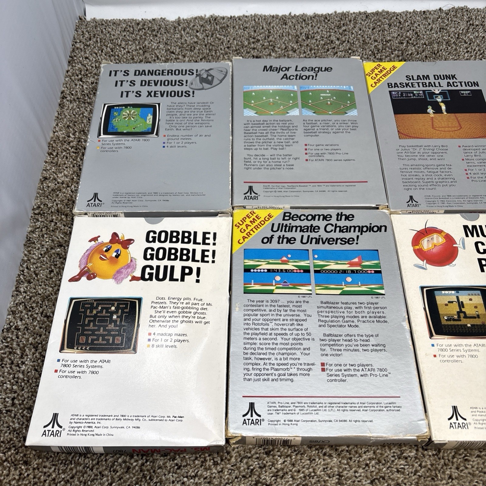 Atari 7800 Console And Games Bundle In Box Fully Tested 11 Games All Cables CIB