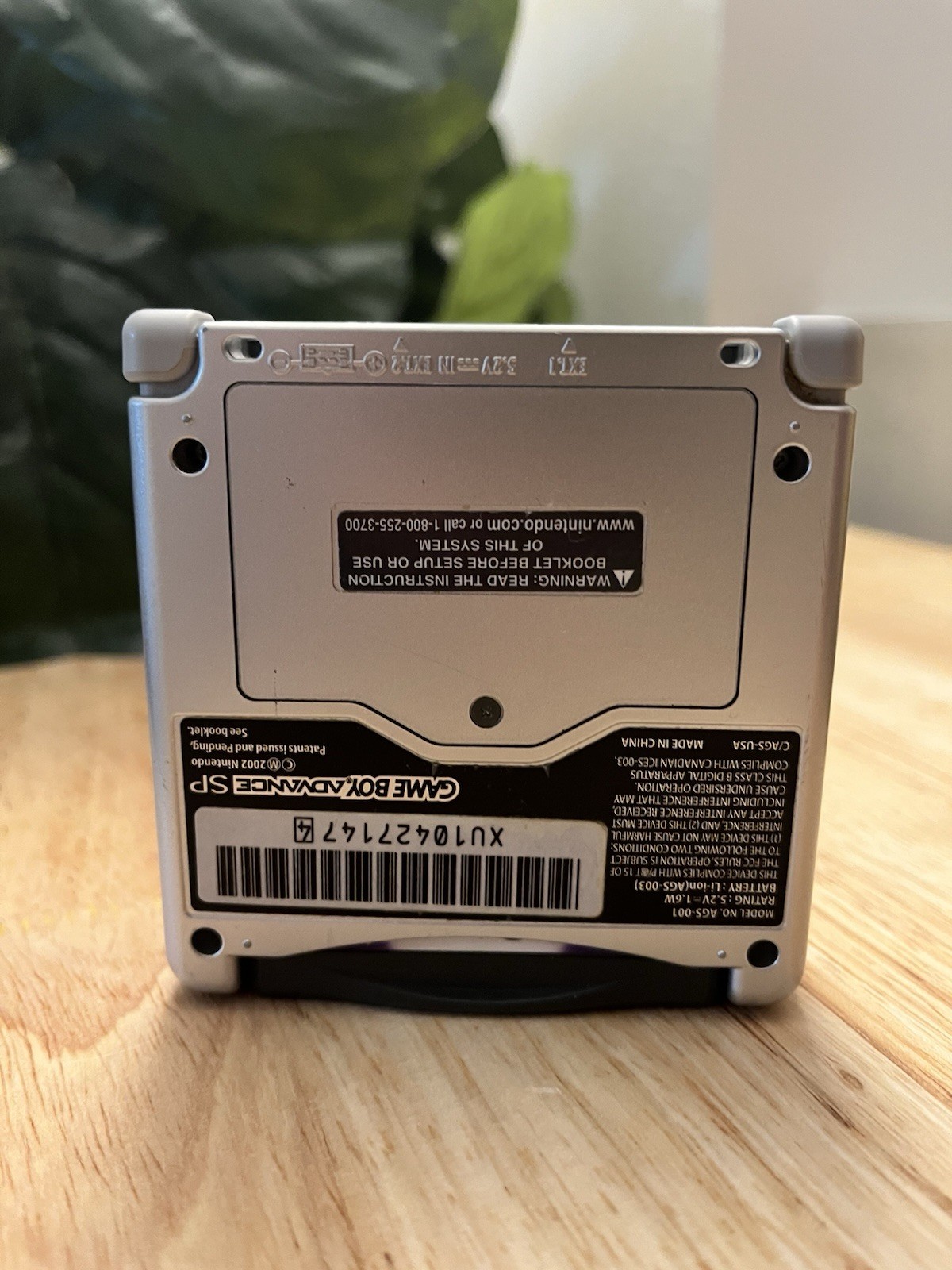 Nintendo Game Boy Advance SP Silver Handheld Console With Charger