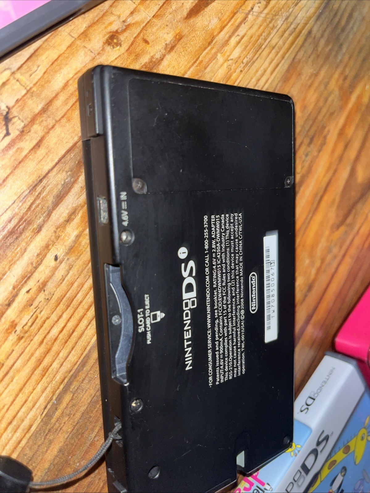 Nintendo DSi (TWL-001) 2008 Black Bundle w/ 5 Games & Carrying Case