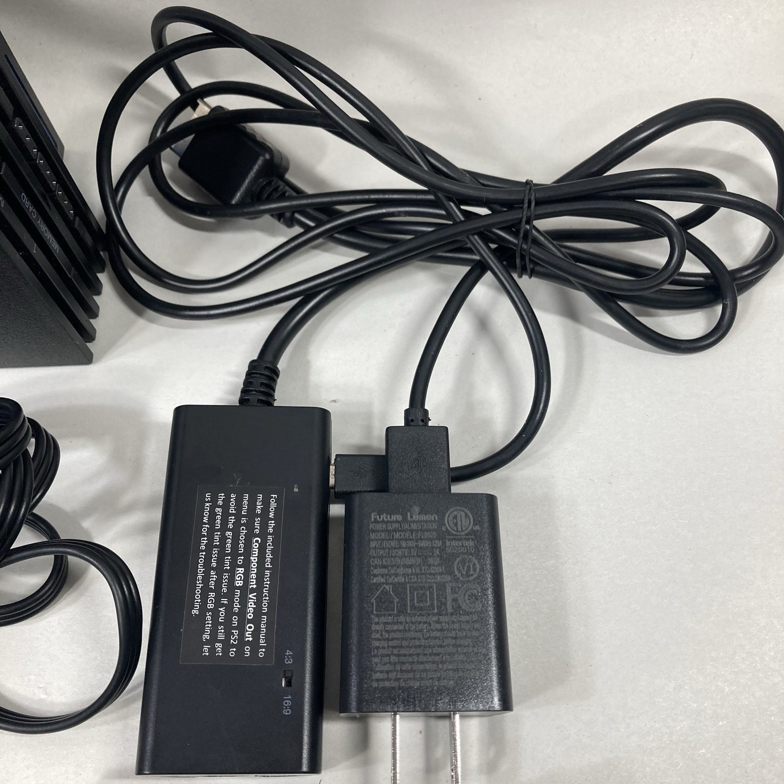 Sony PlayStation 2 50001 Model 2 Controllers & All Cords Tested and Working