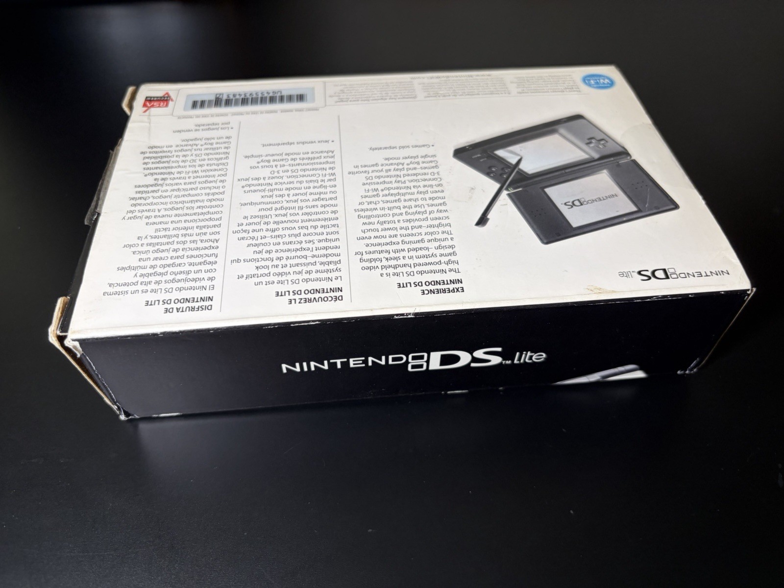 Nintendo DS Lite Handheld Game Console Onyx Black Complete Near Mint