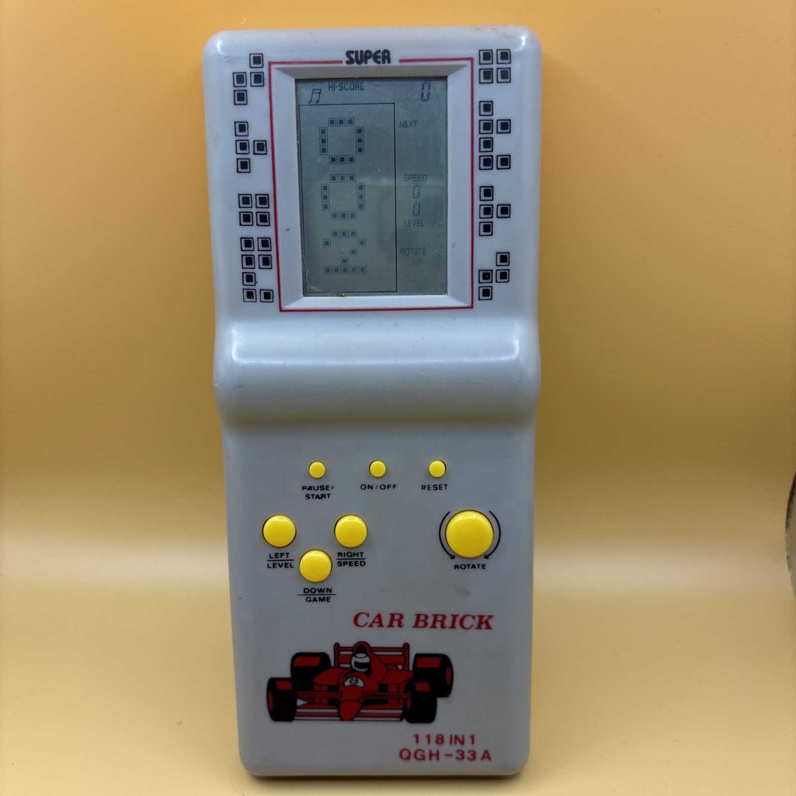 VINTAGE HANDHELD VIDEO GAME SUPER CAR BRICK QGH-33A Tested, Works