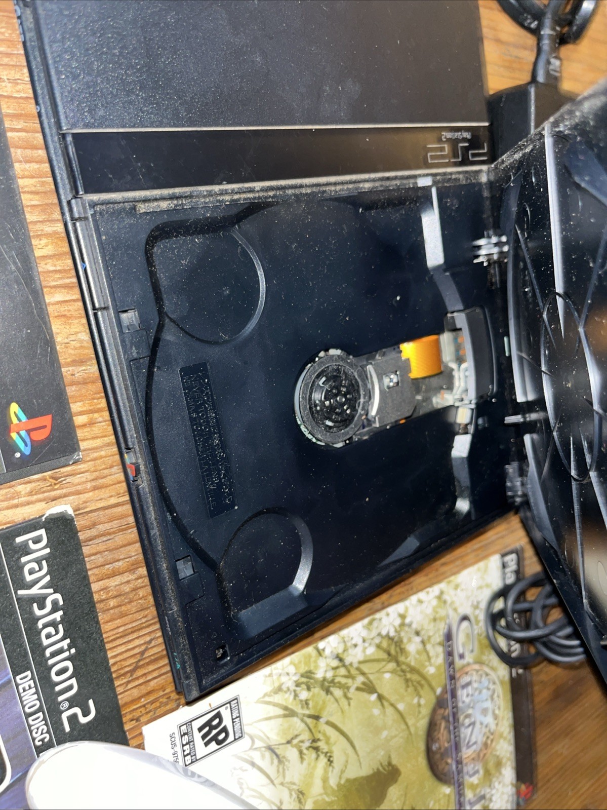 PlayStation 2 PS2 Slim SCPH-70012 TESTED w/ RARE Controller + Demo Discs