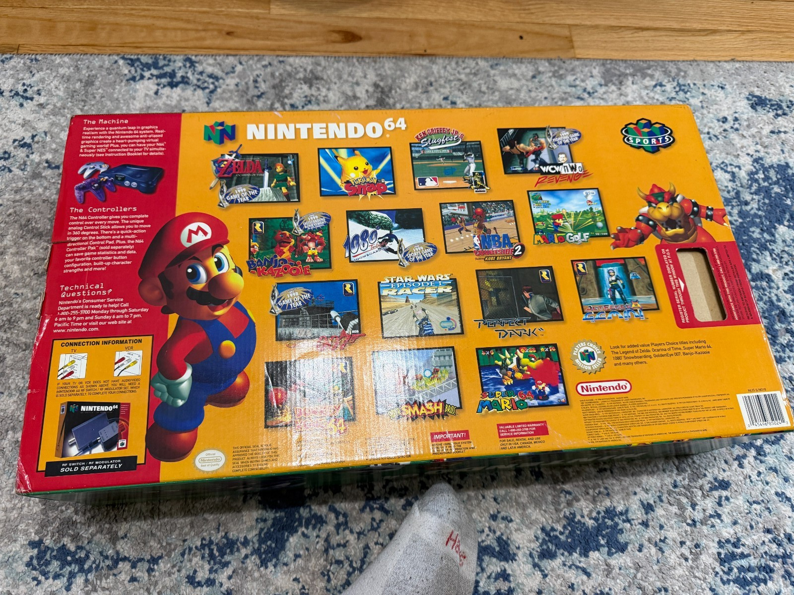 Nintendo 64 N64 Console Atomic Purple Bundle w/ Original Box & Expansion Pak TES