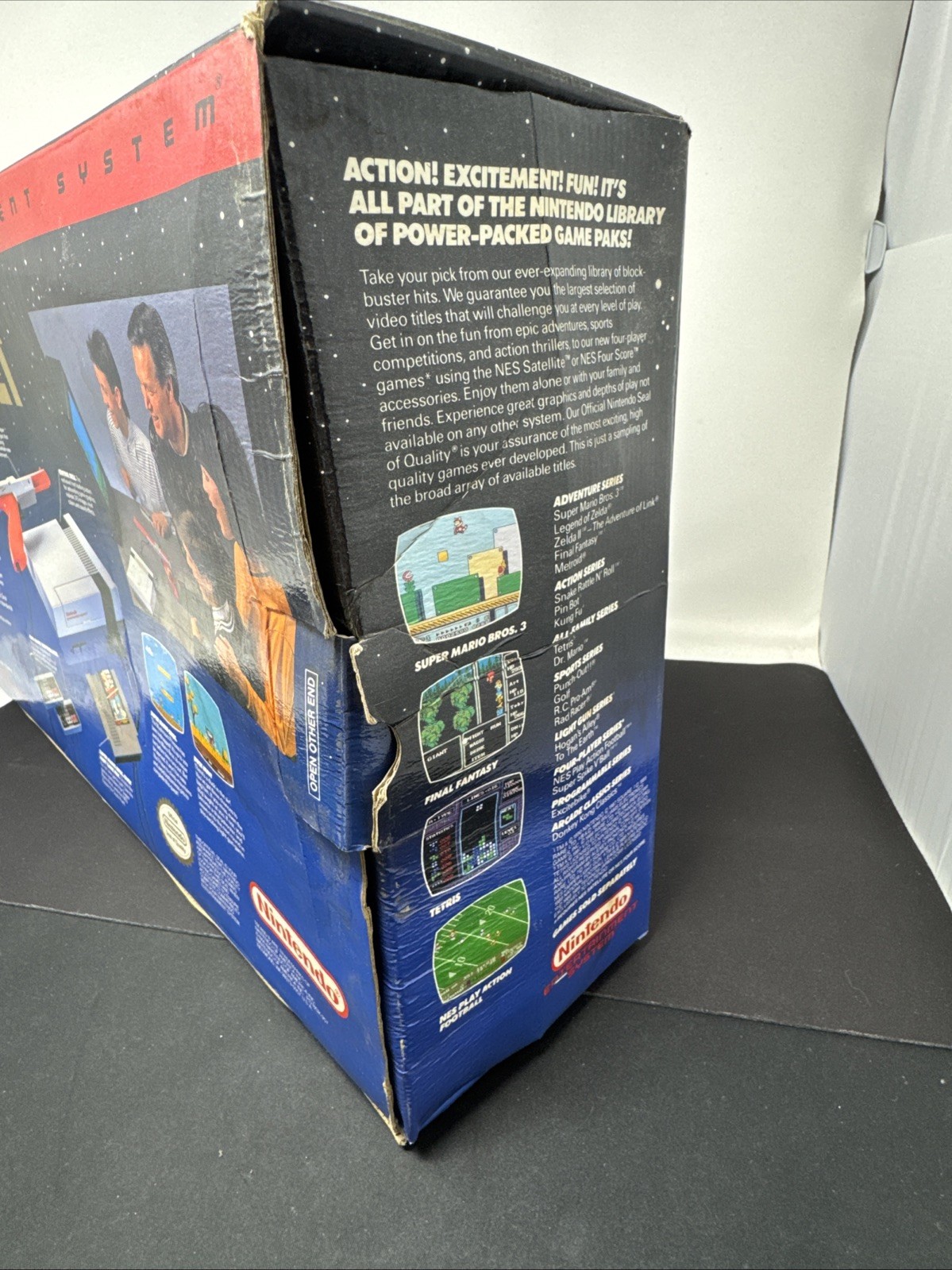 Nintendo NES Action SetConsole Empty Box, Poster, Manual, Inserts ONLY *READ*