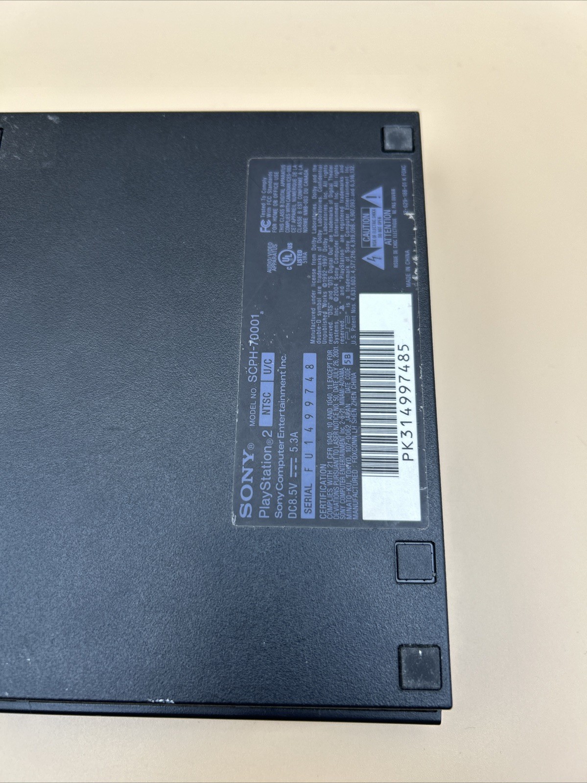 Sony playStation 2 Slim Launch Edición Charcoal Black,FOR PARTS READ DESCRIPTION