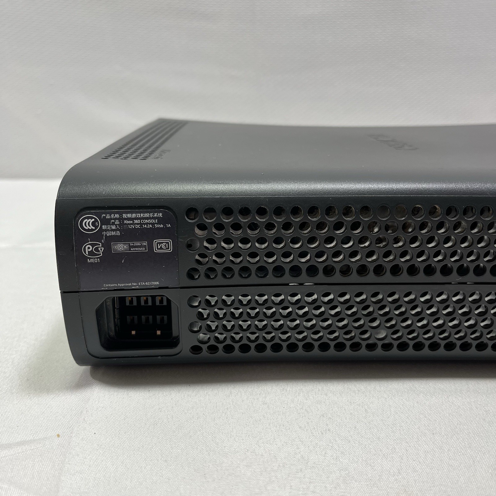Microsoft Xbox 360 Fat 120GB Hard Drive Console + Power Cord READ*