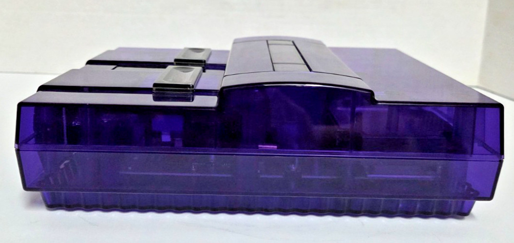 Custom Super Nintendo Transparent Purple/Smoke UPGRADED Triad Power Suppy