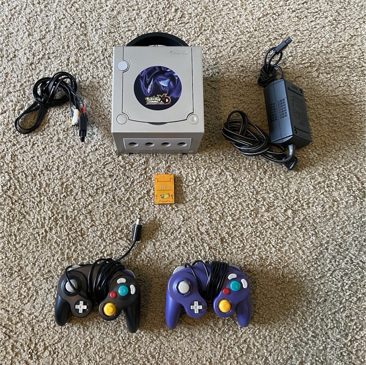 Pokémon Gale Nintendo GameCube Silver Console w/ Cords – TESTED WORKING