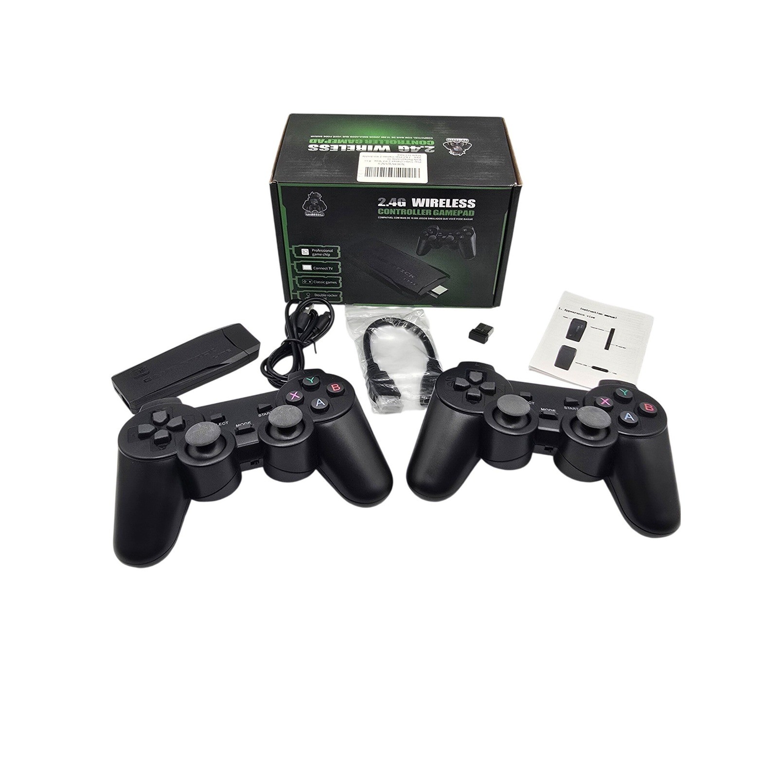4K Game Stick Lite HDMI Console 2 Wireless Controllers 10K Games Plug Play