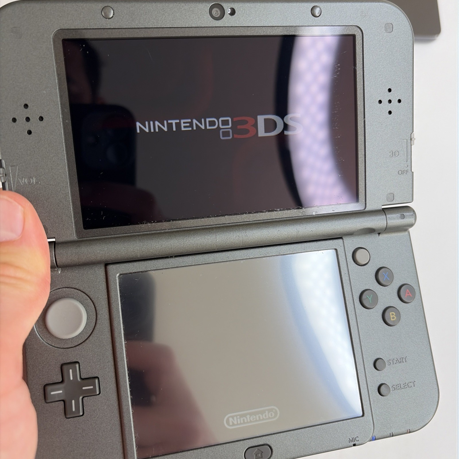 New Nintendo 3DS XL Gray Black Console, Charger Stylus US Version