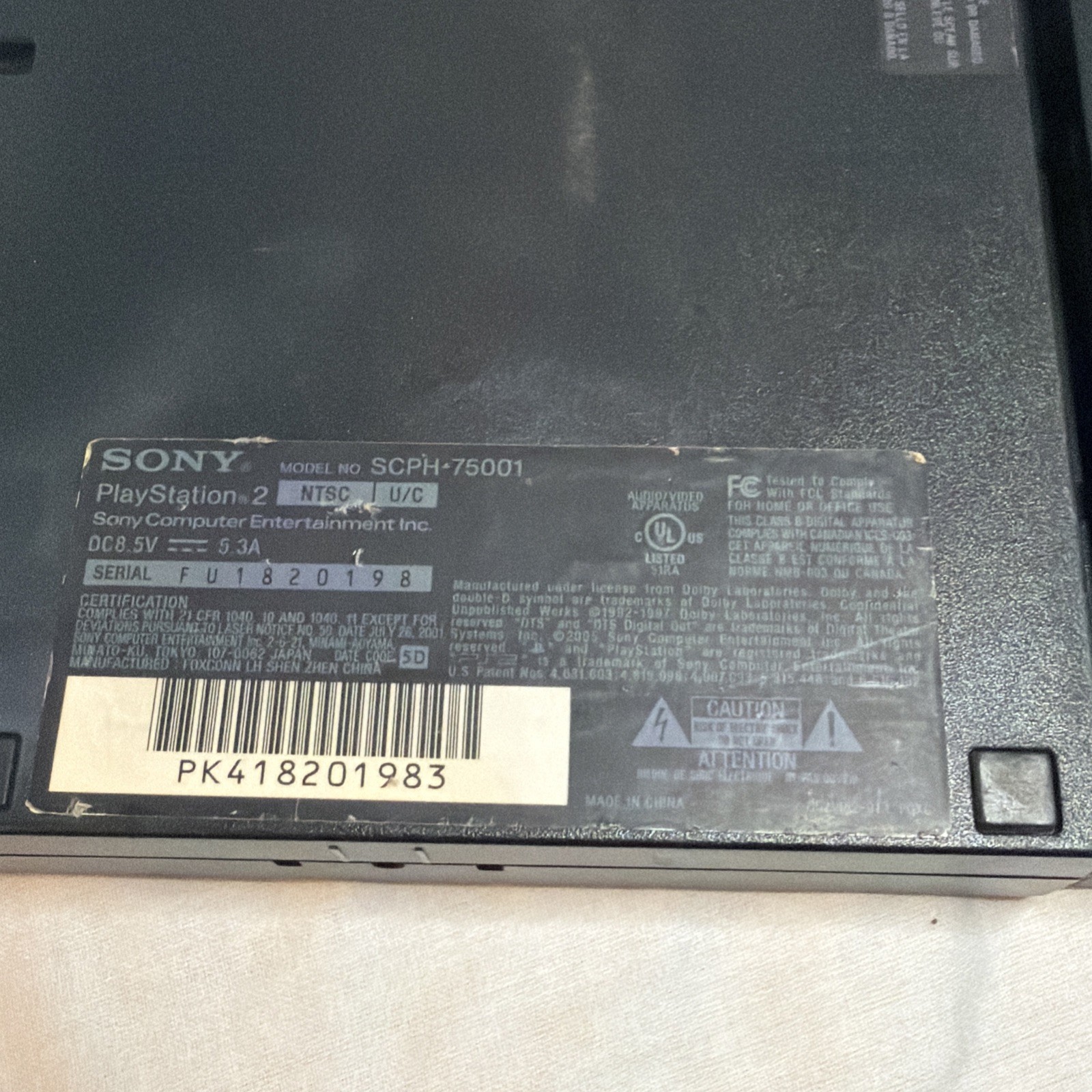 Lot of 2 Sony PlayStation 2 PS2 Slim Black Console Only Tested Working