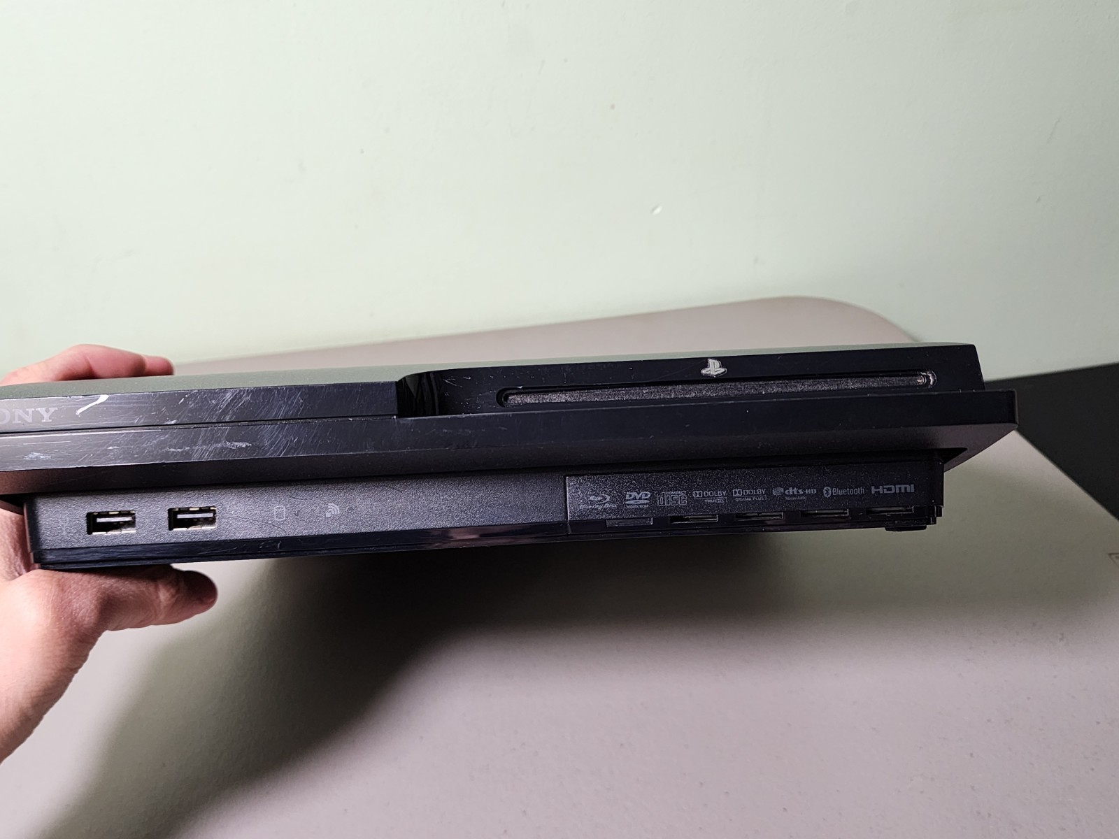 Sony PlayStation 3 PS3 Slim CECH-2001A Black Console Only Tested Works