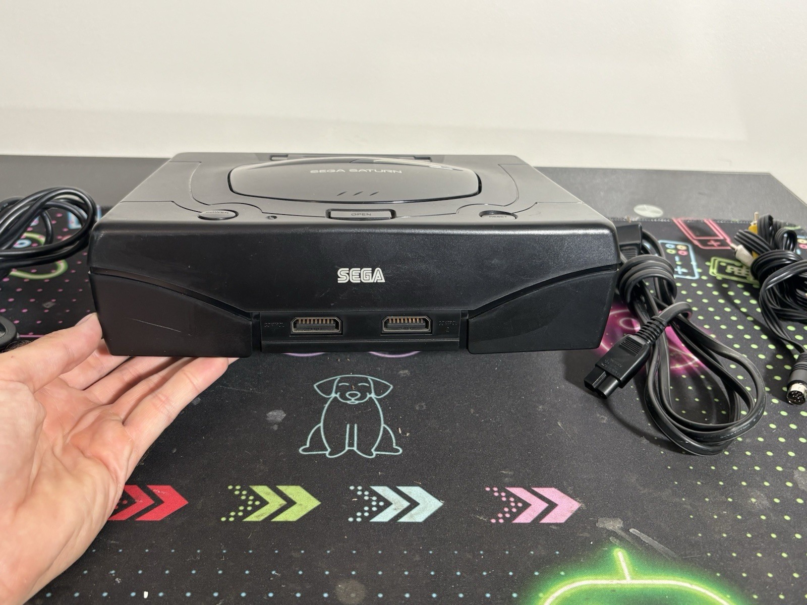 SEGA Saturn MK-80000 Black Console w/ OEM Controller Tested