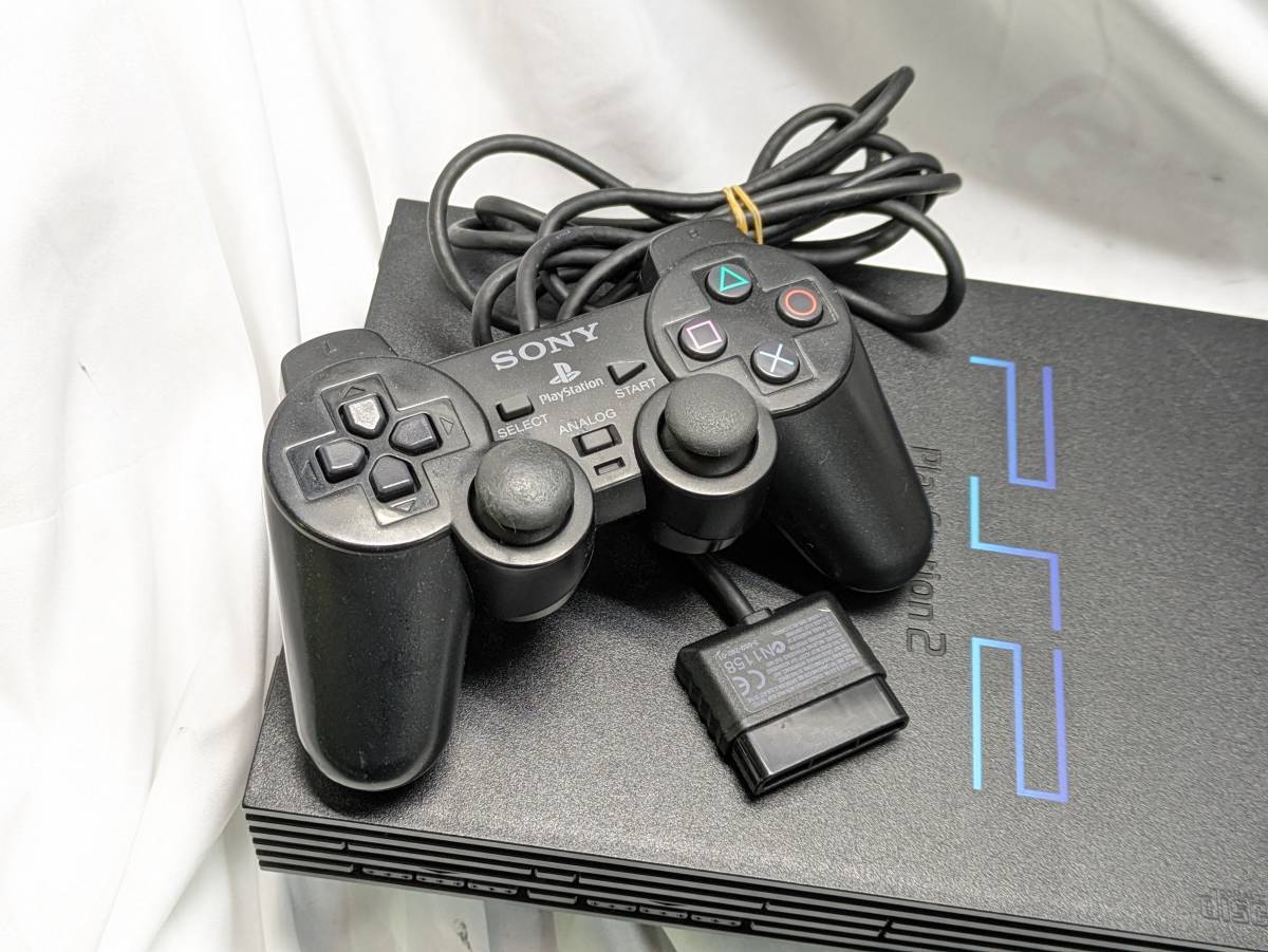 Sony PlayStation2 PS2 Black SCPH-39000 Console & Controller & Memory Card