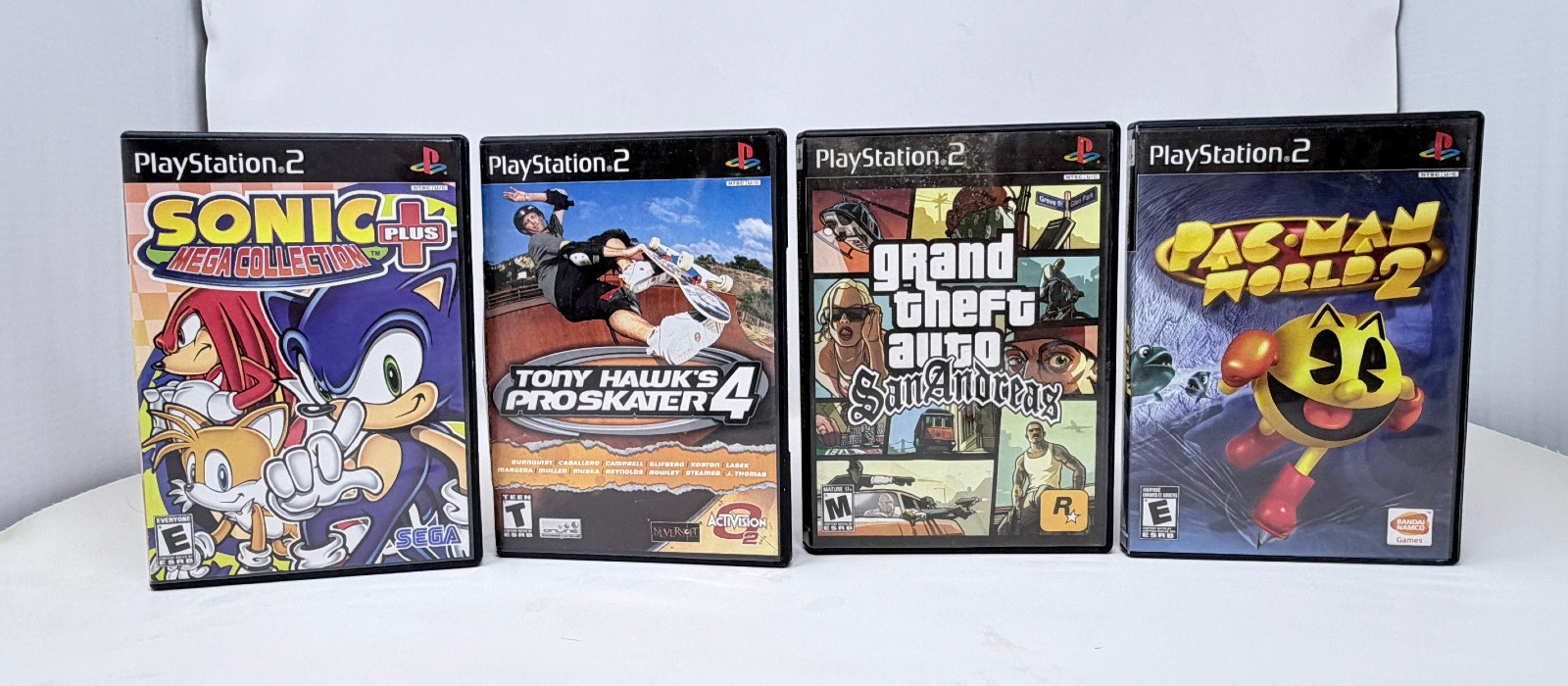 Sony PlayStation 2 Slim Console SCPH-70012 Bundle W/ 4 Games- TESTED & WORKS