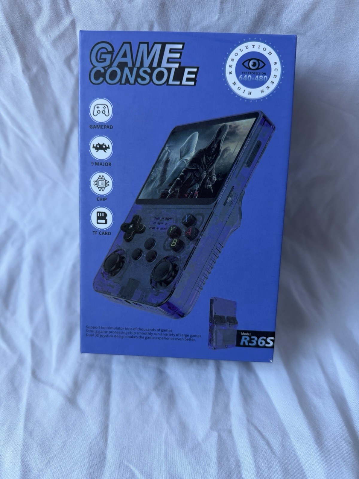 R36S Retro Handheld Game Console 64GB 3.5” IPS Screen TF Card Portable