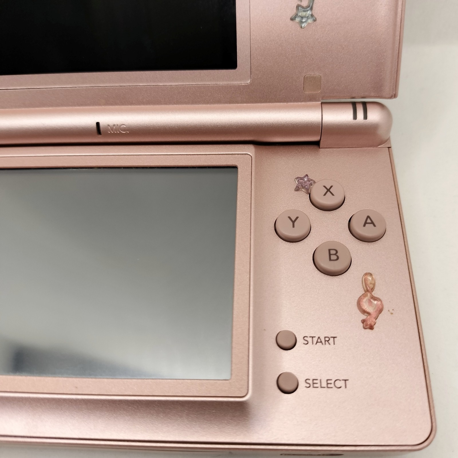 Nintendo DS Lite Metallic Rose Console Cute Sanrio Little Twin Stars Deco Japan