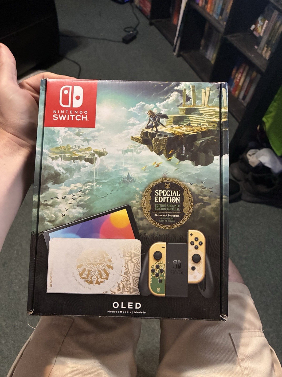 Nintendo Switch Console Zelda Edition Box – EMPTY PACKAGING ONLY