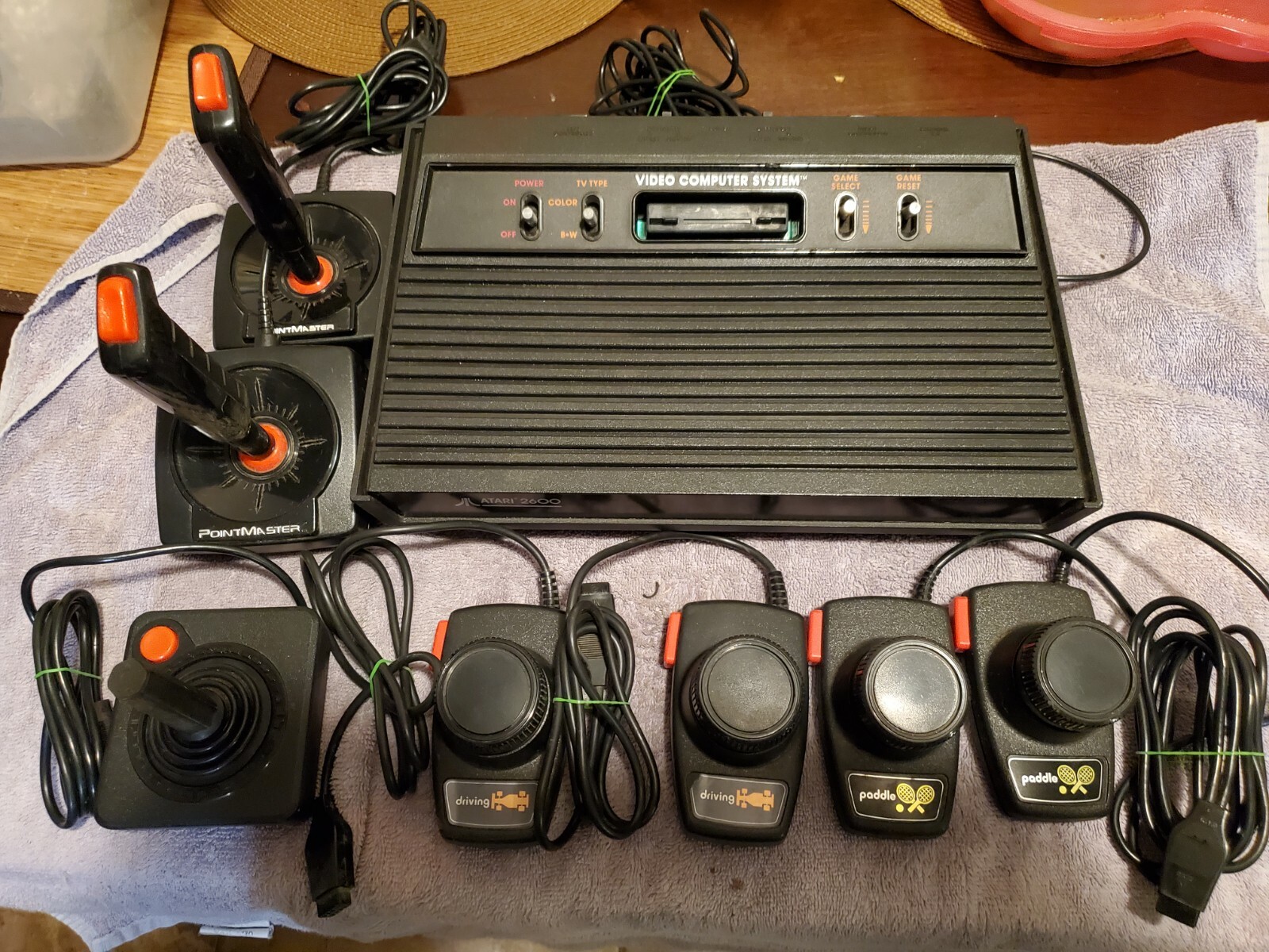 Atari 2600 Darth Vader Black Game Console 6 controllers
