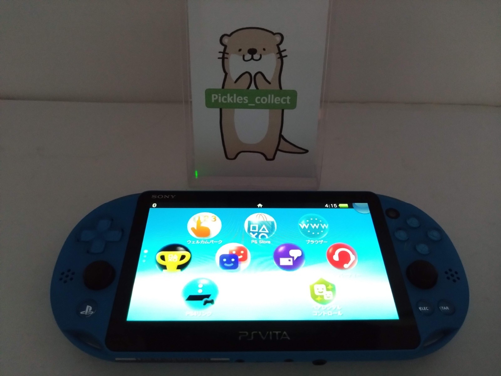 Sony PS Vita Aqua Blue PCH-2000 ZA23 w/16GB USB Wi-Fi PSV Slim Tested 0605G