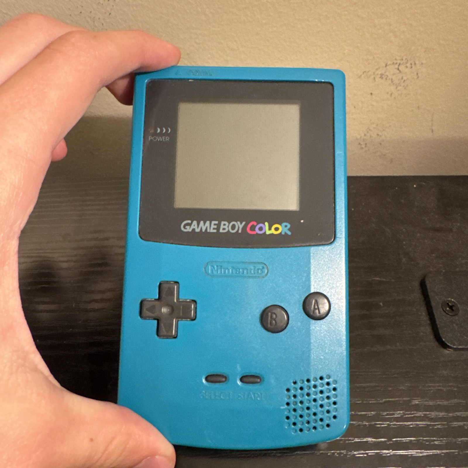 Nintendo Gameboy Color Teal Handheld Console And Game