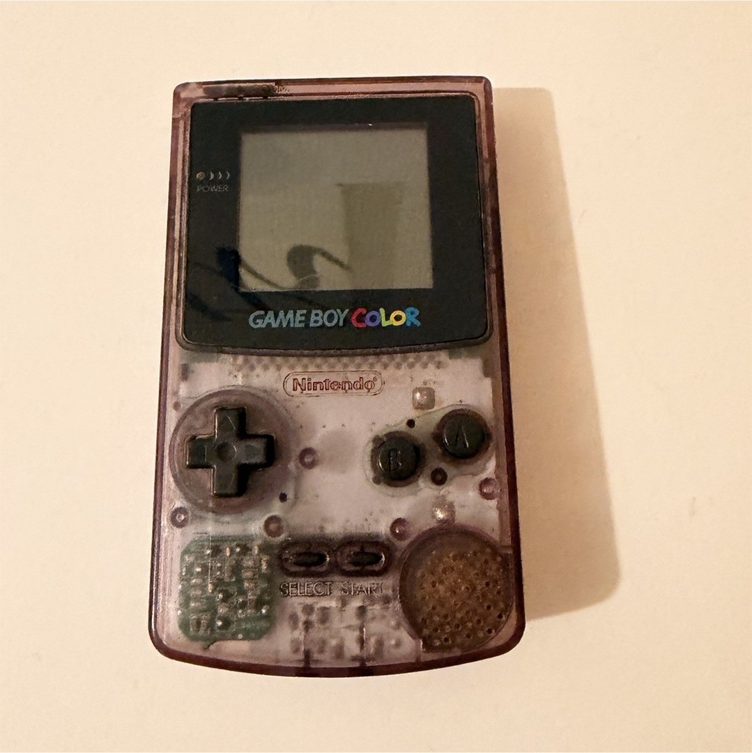 Nintendo Game Boy Color CGB-001 Clear Purple/Transparent Handheld Console 1998