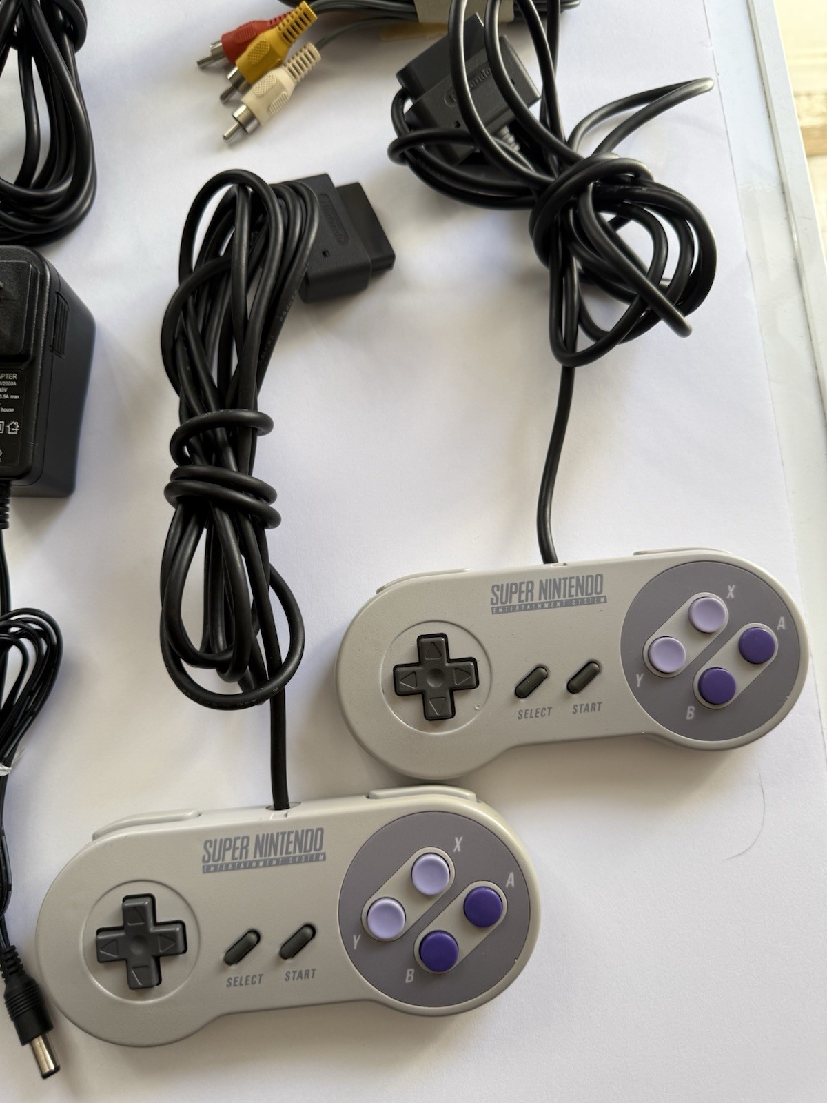 SNES NES RetroDuo BUNDLE! W/ HDMI ADAPTER 2 CONTROLLERS 9 GAMES! TECMO PUNCHOUT!