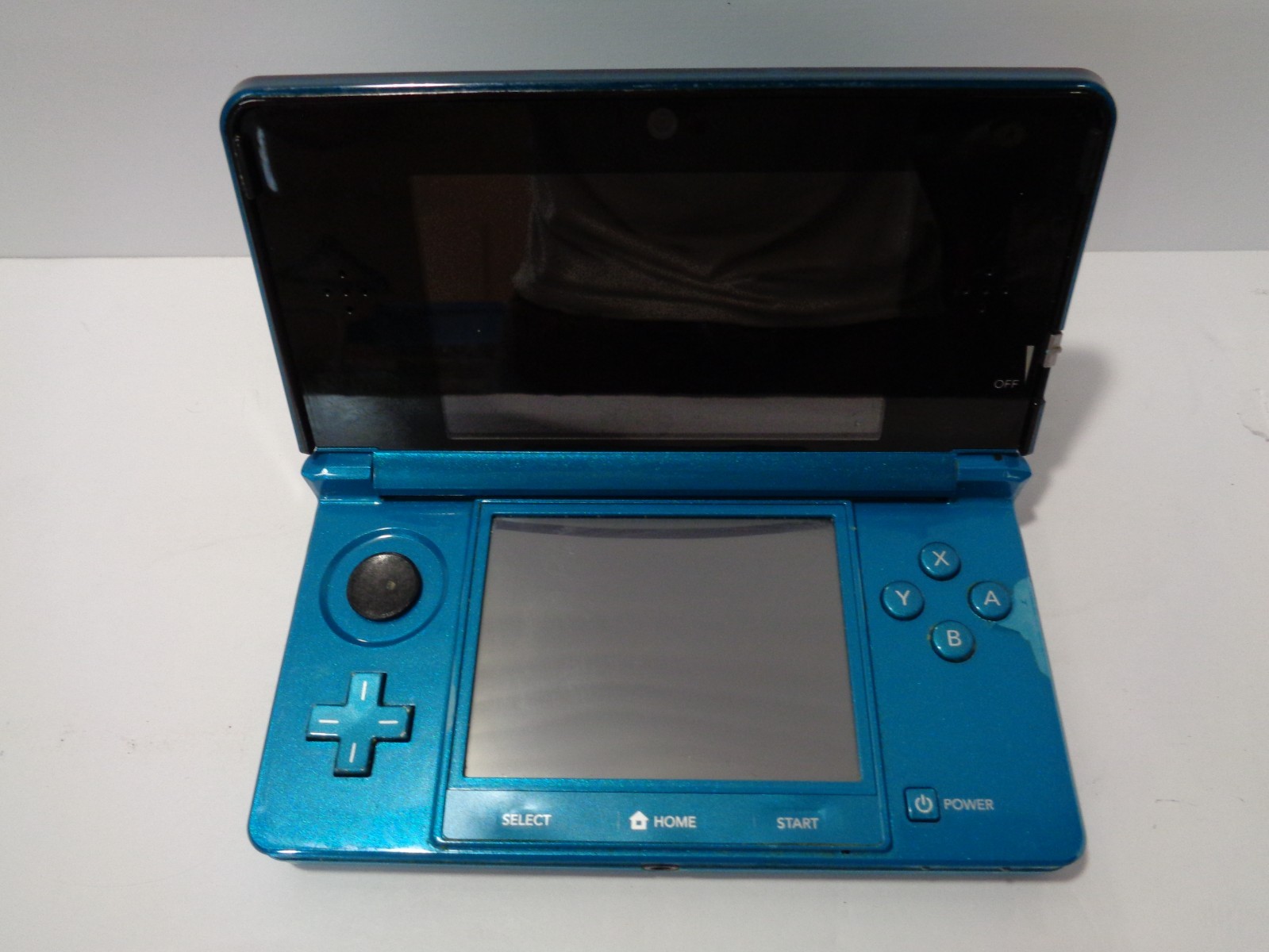 Nintendo 3DS Handheld System Aqua Blue Teal Tested With Stylus