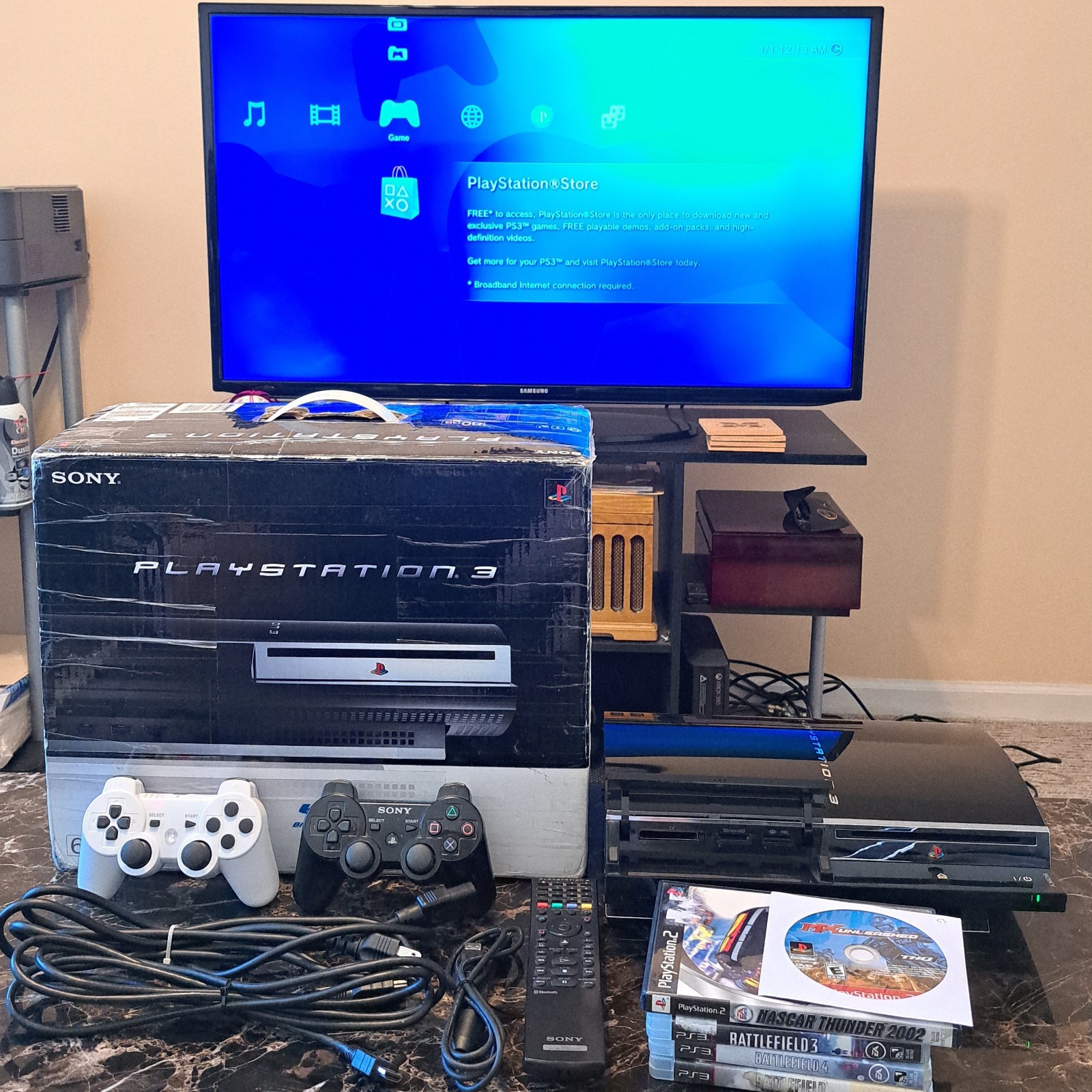 Sony PlayStation 3 250GB Console PS3 CECHA01 Backwards Compatible READ PS2 ISSUE