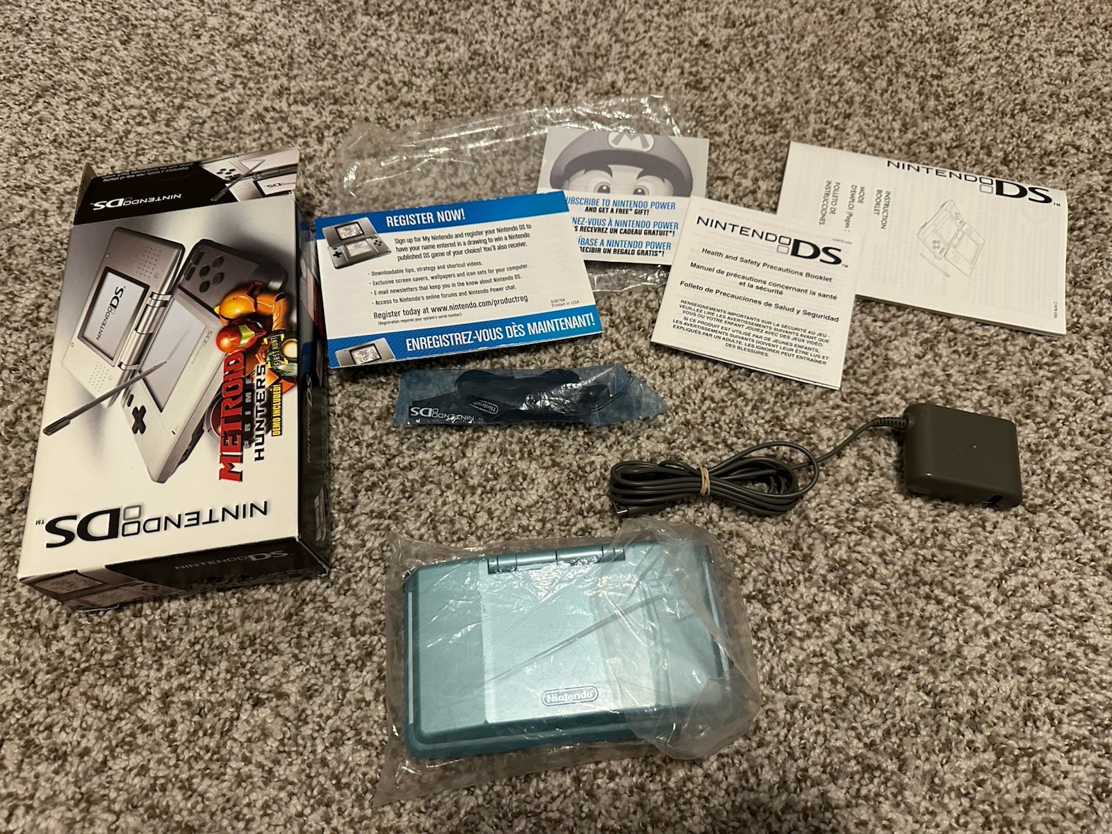 Nintendo DS Original Turquoise Blue CIB
