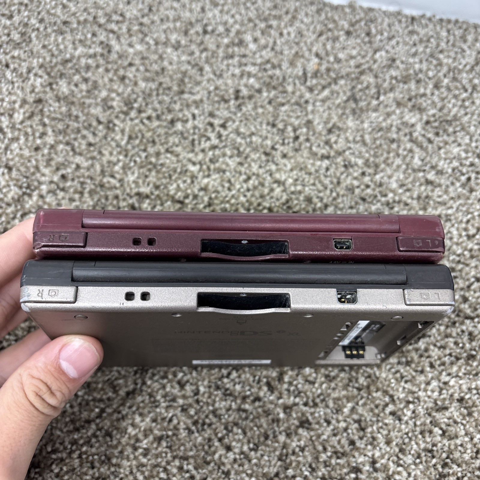 Nintendo DSi XL Handheld Console System Lot Of 2 FOR PARTS OR REPAIR