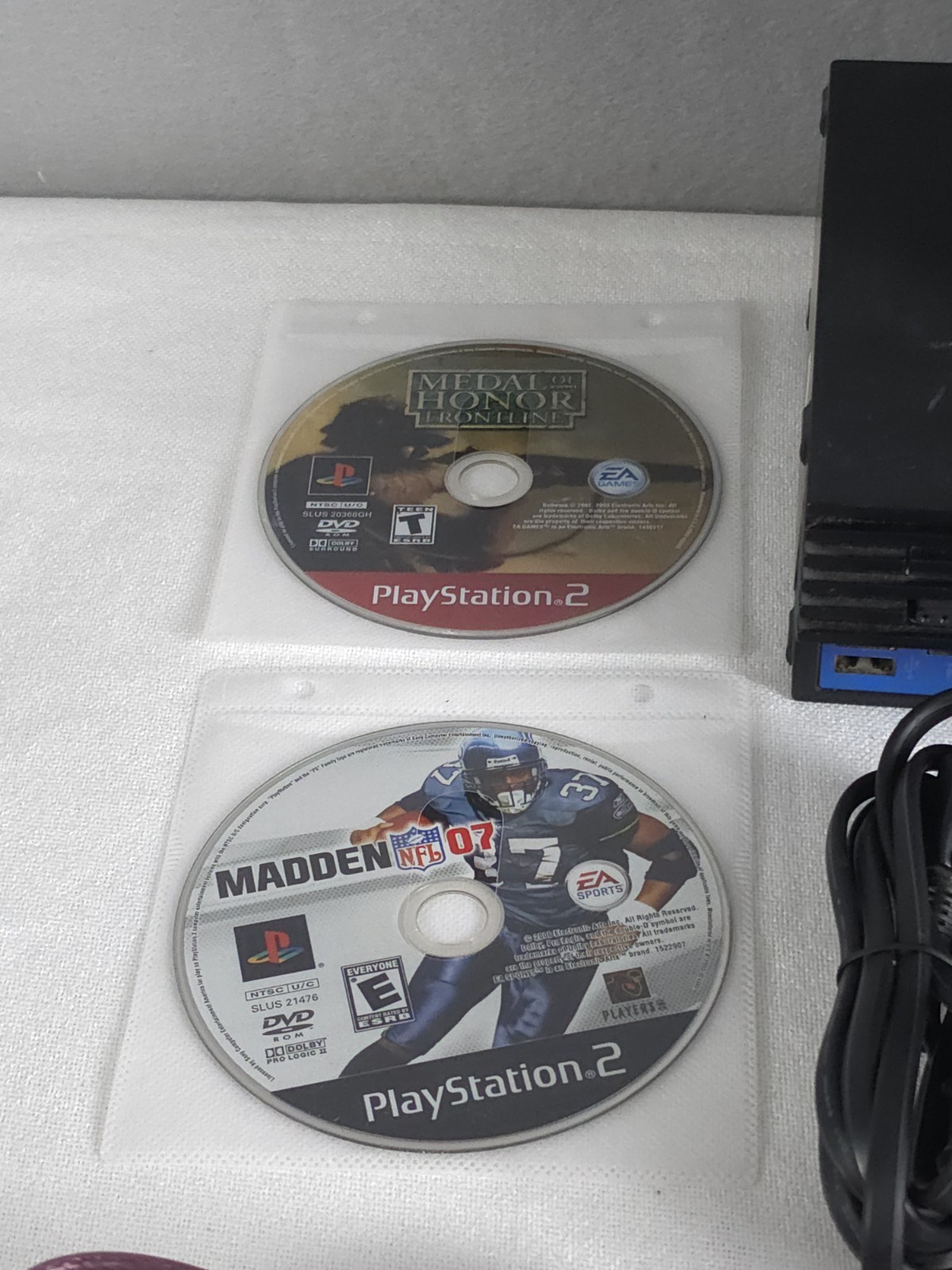 Sony PlayStation 2 PS2 Console Bundle OEM Controller 15 Games 2 Memory Cards