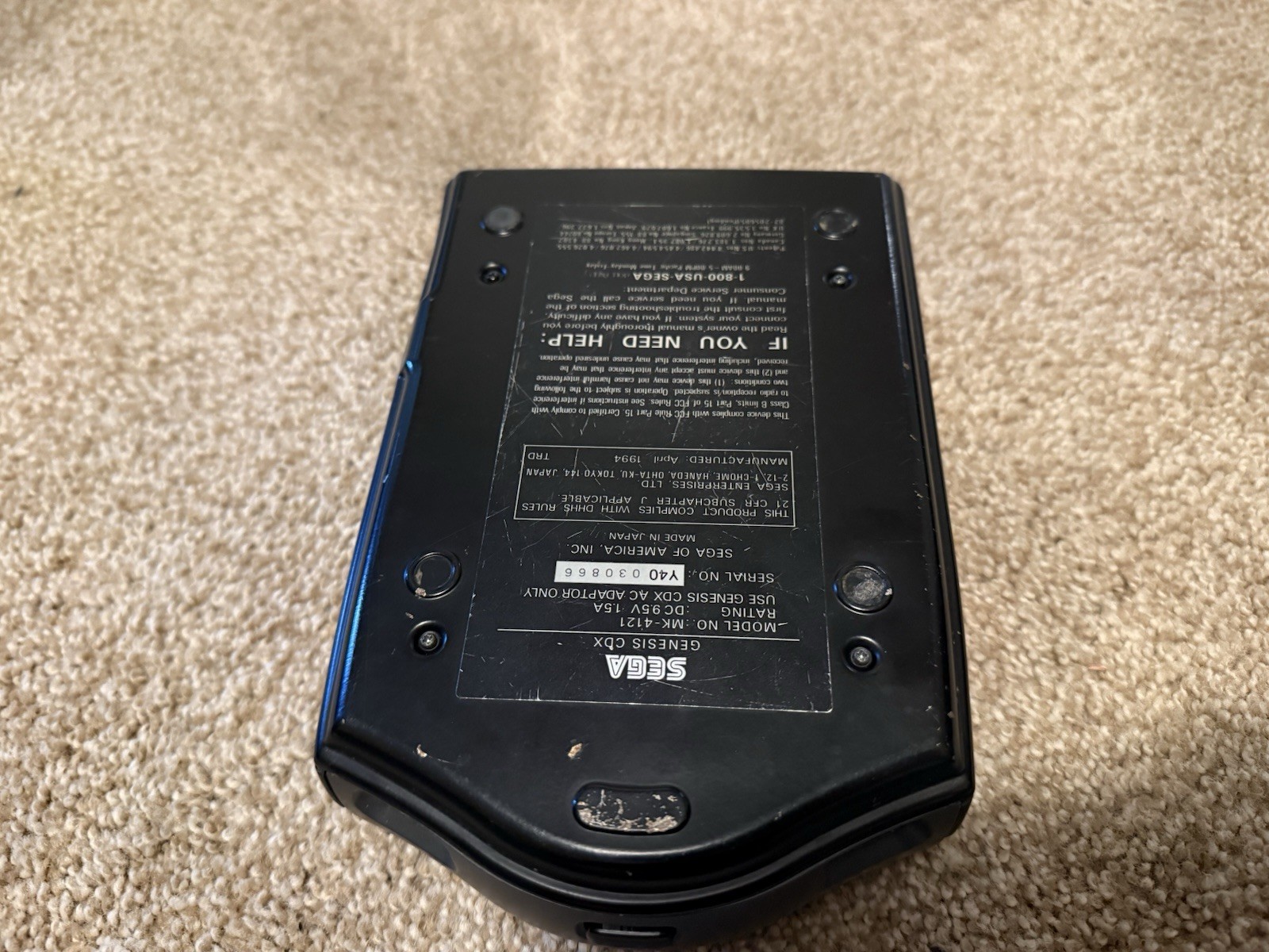 Sega Genesis CDX Console Only Cleaned And Tested (read)