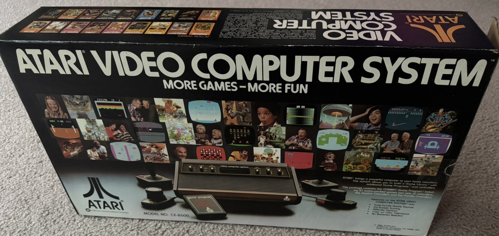 RARE Prestine Condition Atari CX-2600 Video Computer System Console 1982 Box See