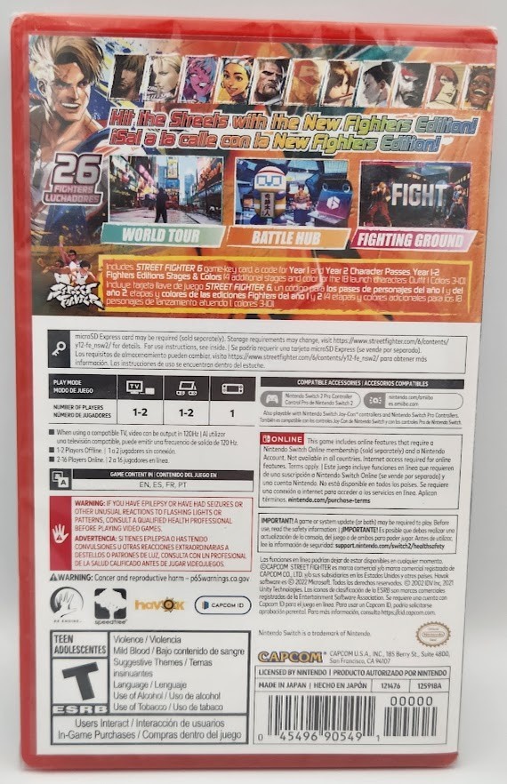 Street Fighter 6 [Years 1-2 Fighters Edition] (Game Key Cart) Switch 2 Special
