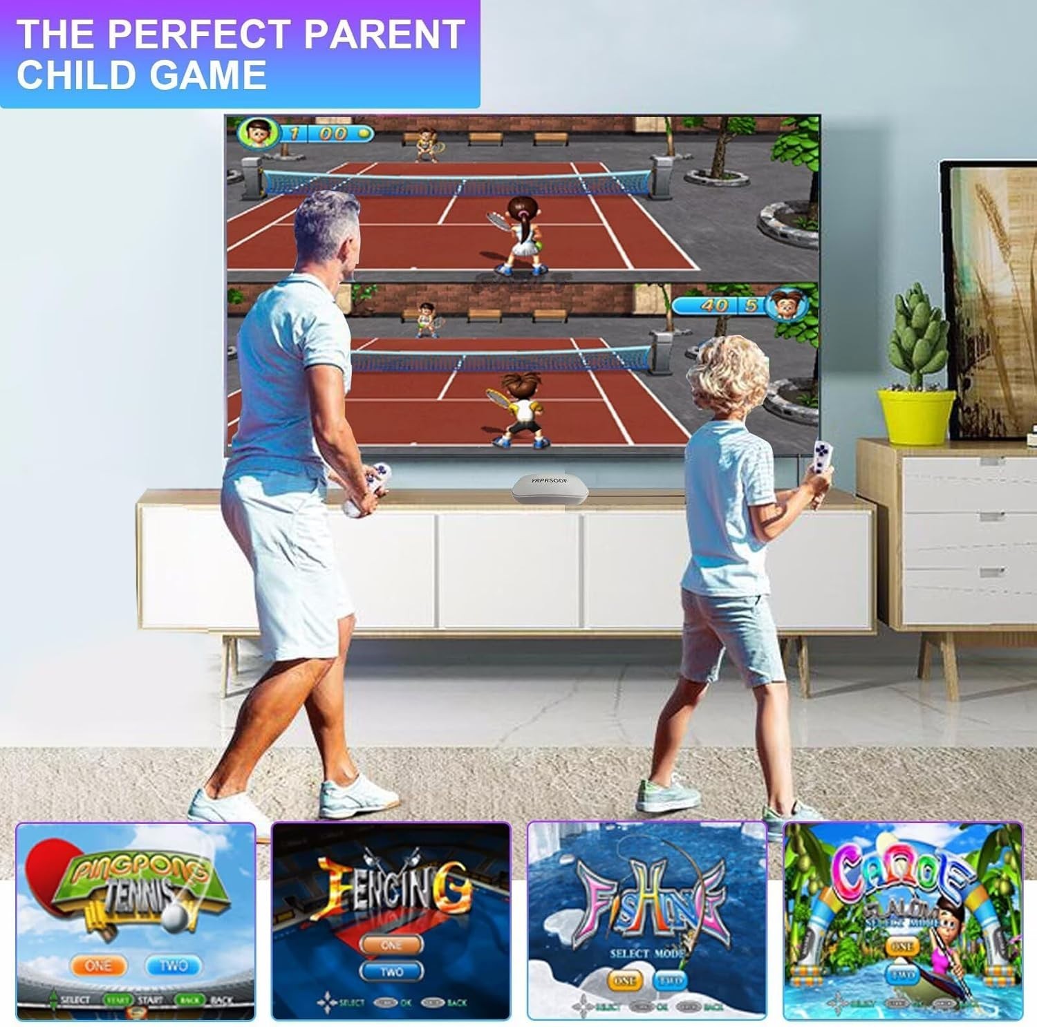 Plug & Play TV Game Console for Kids & Adults – 100 Interactive Games